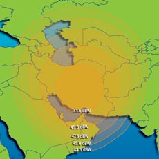 Intelsat 702 Ku-band spot beam 3